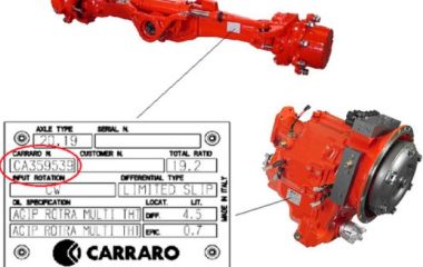 Запчастини Carraro до мостів та КПП Venier