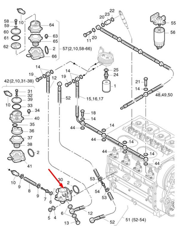 01478902 Паливний насос підкачування Hatz 2L30, 2L40, 2L41, 3L40, 3L41, 4L40, 4L41