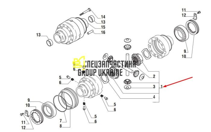CA0066148 (066148) Ремкомплект диференціала Komatsu WB93/97-S/R