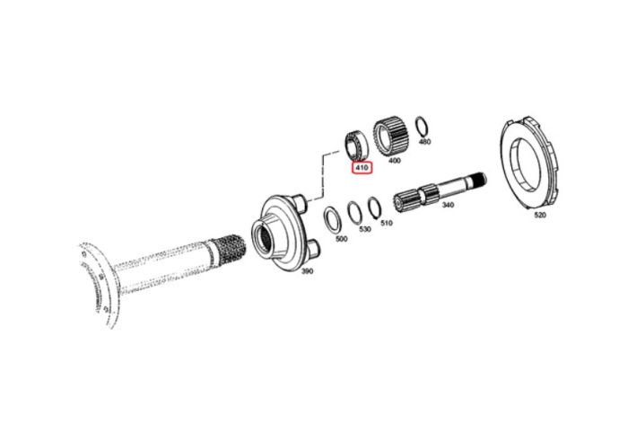 ZF 0750.118.494, K9009631, 333-8050, ZGAQ-03515, 332/Y9804, AT339627, 10489641, 84406603 Підшипник на міст MT-E 306