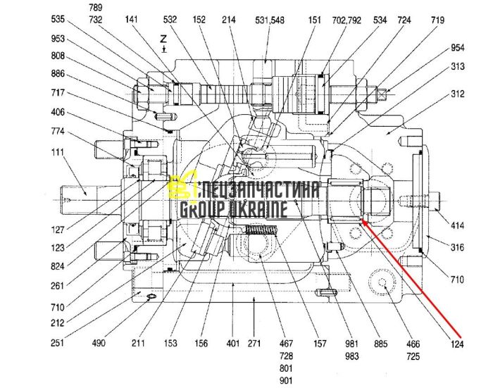 Підшипник голковий Kawasaki K5V80 PAJ502601 Hyundai
