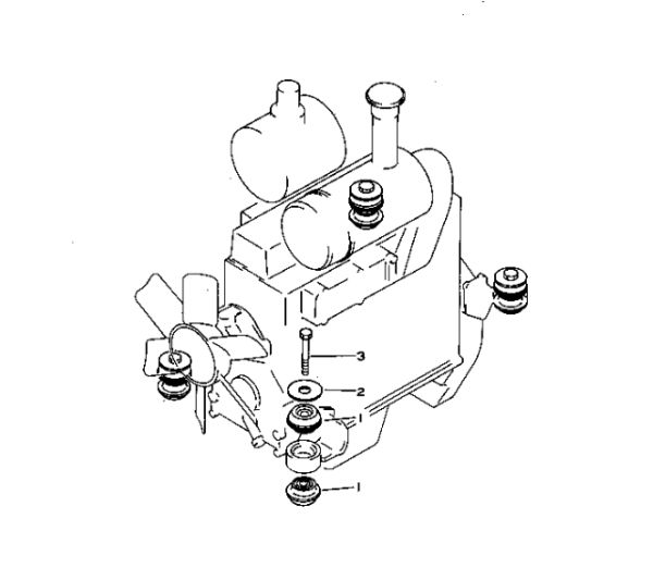 Komatsu 103-01-21120 Подушка двигуна для PC80, WA40
