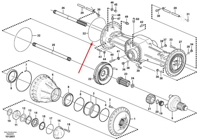 11034910 Кільце ущільнювача VOLVO L150, L180