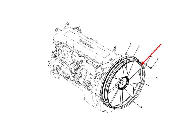 Volvo 11110585 Крильчатка для двигуна Deutz BF6M2012C екскаватора EC700B, EC700CHR