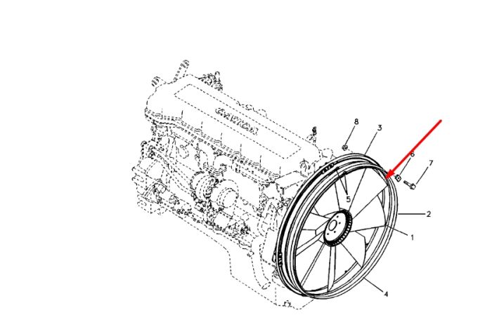 Volvo 11110585 Крильчатка для двигуна Deutz BF6M2012C екскаватора EC700B, EC700CHR