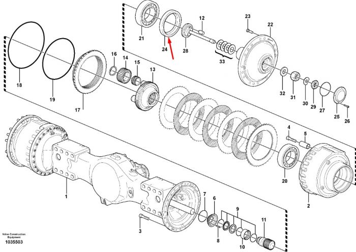 Сальник бортового редуктора 11143309 Volvo A25F, A30F, A35F даукон, ущільнення