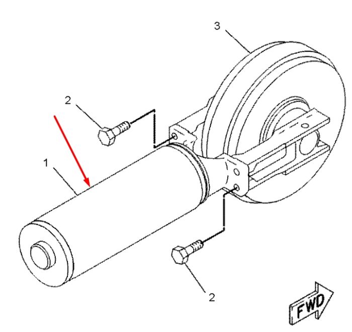 Caterpillar 1156365 Натягувач гусениці для 330, 345