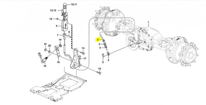 11888229 Трос ручного гальма Volvo BL60, BL61, BL70, BL71