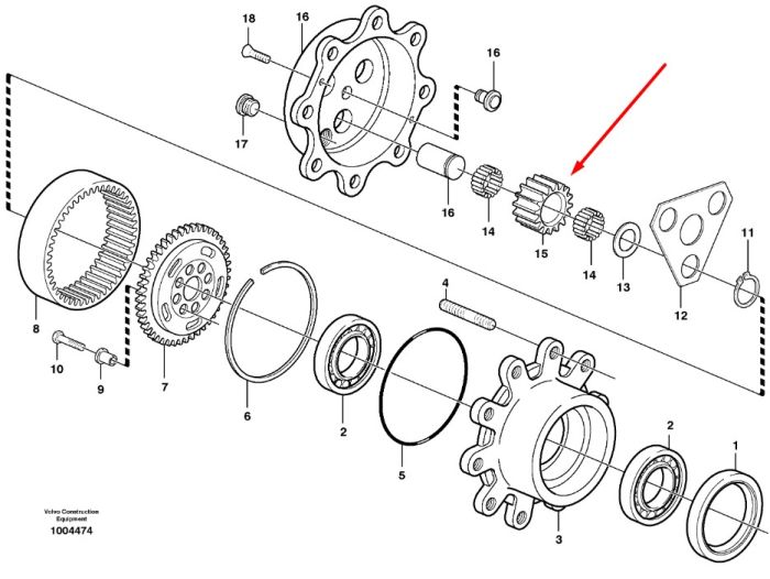 125455 (CA0125455, 502831, 85806014, 11988585) Шестерня планетарна (Z-23) Carraro