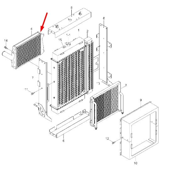 Hyundai 11LB-30361 Радіатор інтеркулера для HL 770-7A