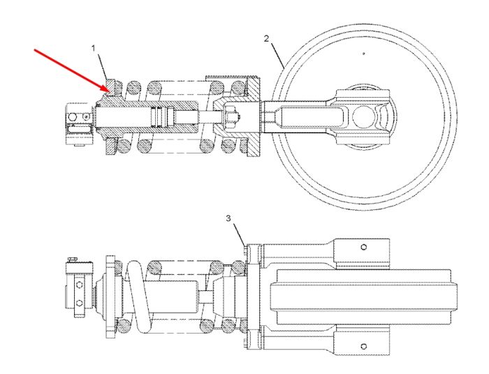 Caterpillar 1309332 Натягувач гусениці для 312B, 315B