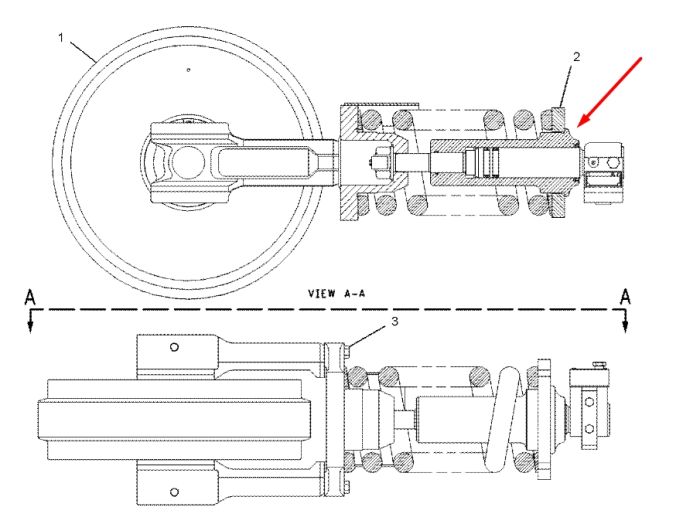 Caterpillar 1309334 Натягувач гусениці для 312B, 315B