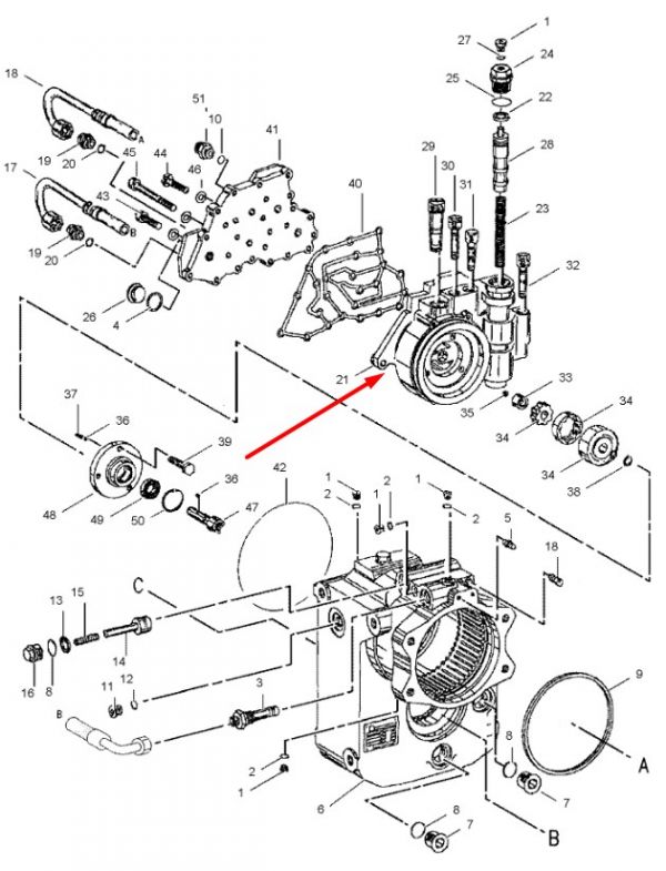 132-4307 Корпус Caterpillar M312, M313