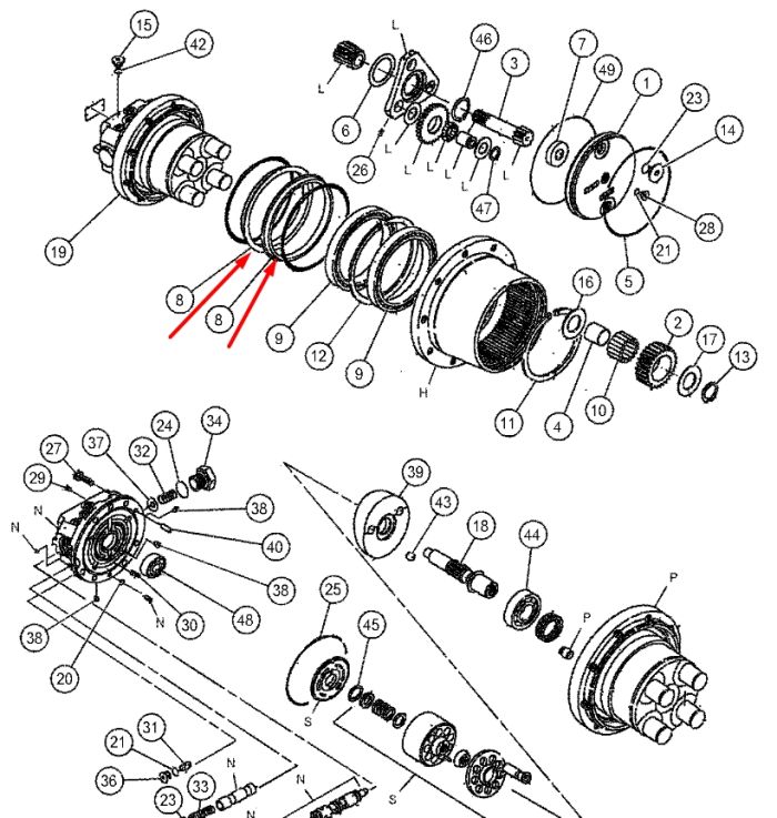 Сальник бортового редуктора 140-5574 Даукон, ущільнення Caterpillar 302.5