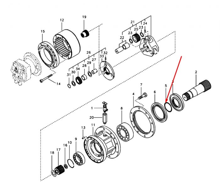 14508911 Сальник редуктора повороту Volvo EC210B, EC210BLC
