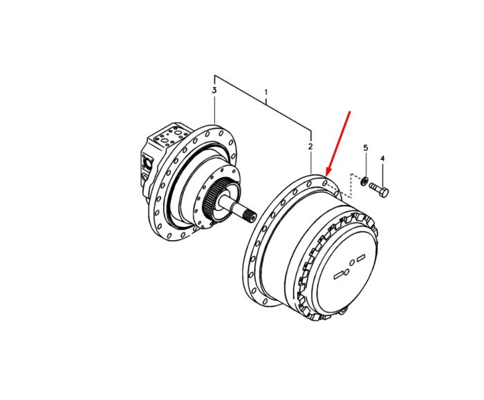 14528258 Бортовой редуктор без мотора Volvo EC290BLC