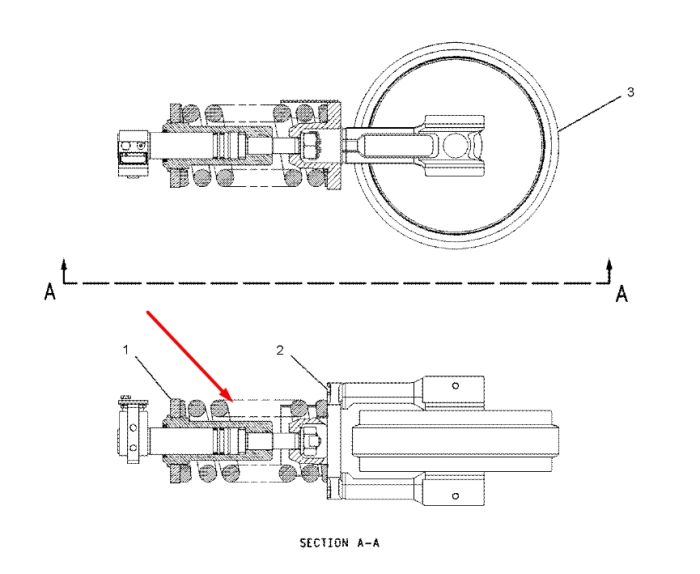 Caterpillar 1452974 Натягувач гусениці для 315, 317, 318