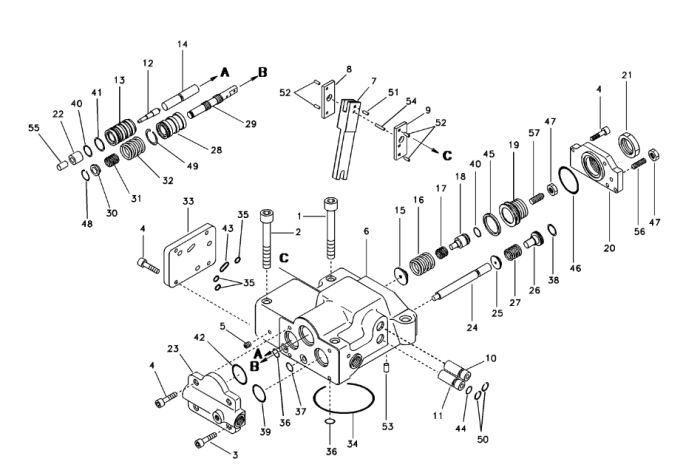 Volvo VOE14533619 Регулятор гідравлічного насоса Kawasaki K3V140, K3V180, Handok