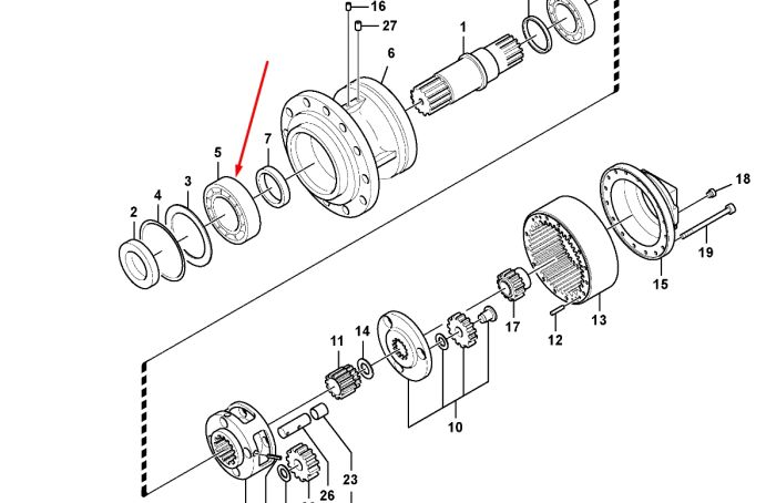 14547261 Подшипник нижний в редуктор поворота Volvo EC