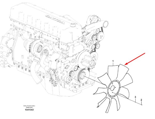 Volvo 14603988 Крильчатка для EC210, EC220