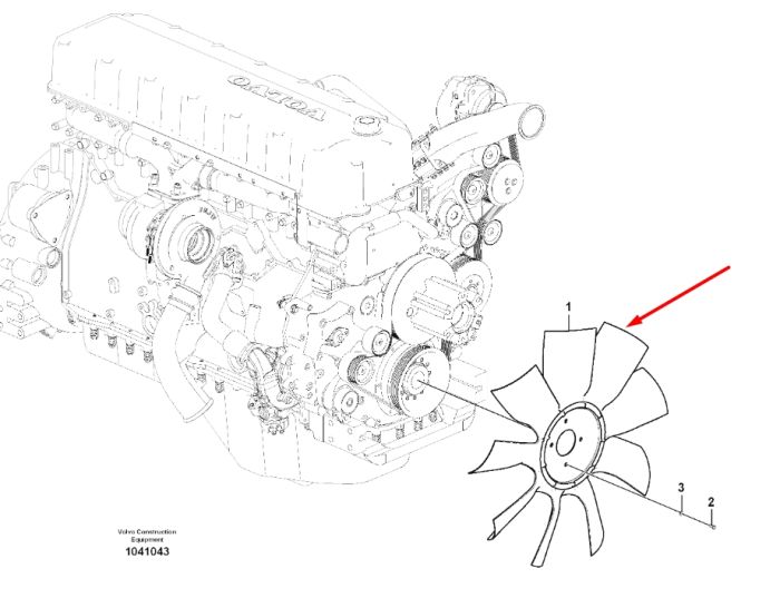 Volvo 14603988 Крильчатка для EC210, EC220