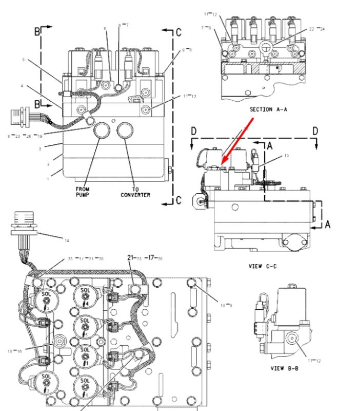 Caterpillar 3E3748 Електромагнітний клапан D10