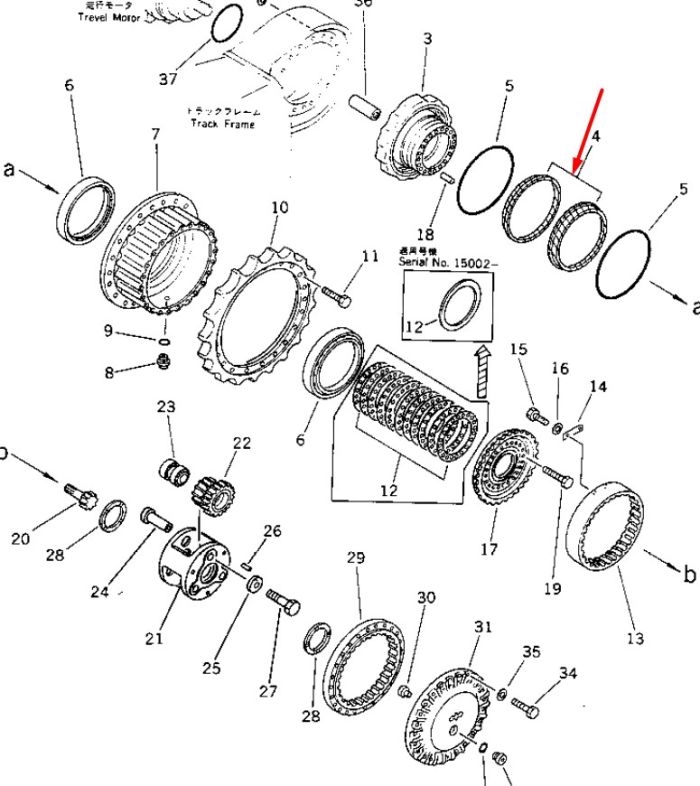 Сальник бортового редуктора 150-27-00028 Komatsu PC100, PC200 даукон, ущільнення
