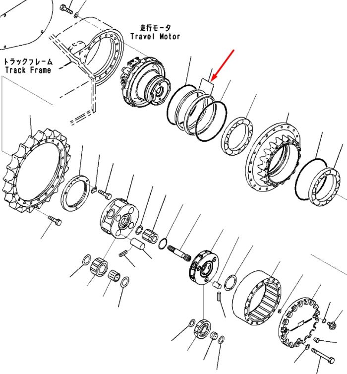 Сальник бортового редуктора 150-27-00410 Komatsu PC200 Даукон, ущільнення