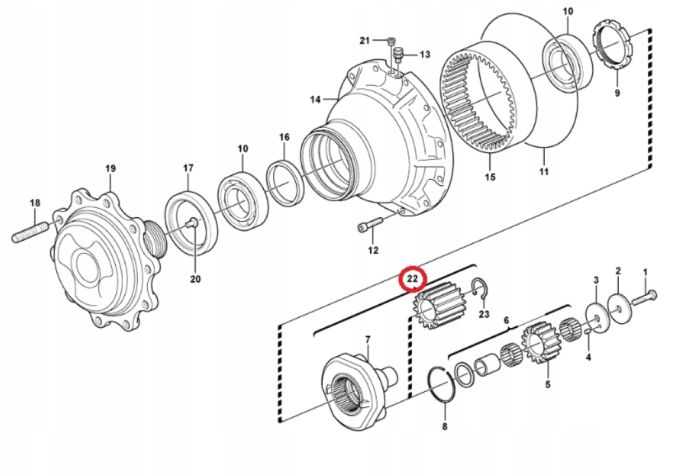 15047468 Комплект планетарної передачі даних Volvo BL60, BL70