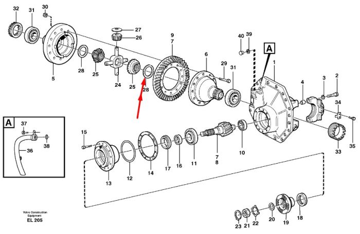 15156391 Упорна шайба Volvo L150, L180
