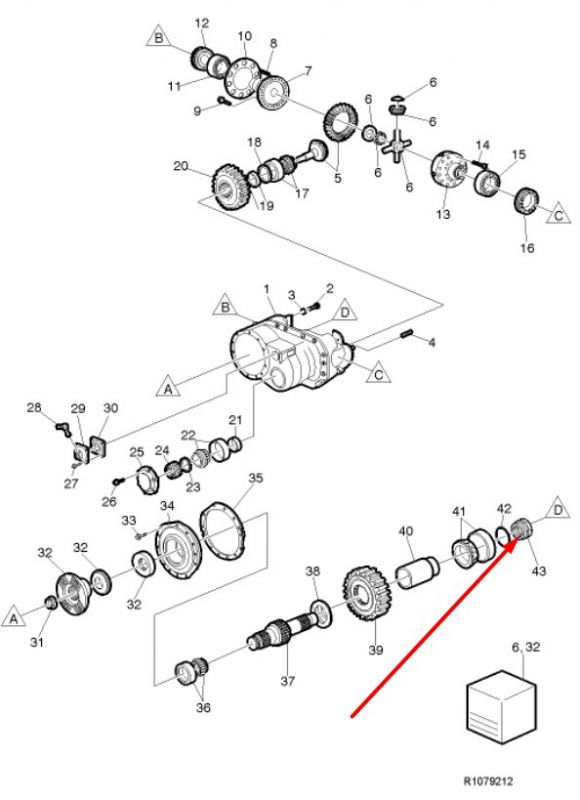 1522293 Гайка ступична Volvo L50, L60