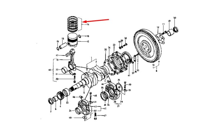 Kubota 15231-21050 Кільця поршневі для ZL600
