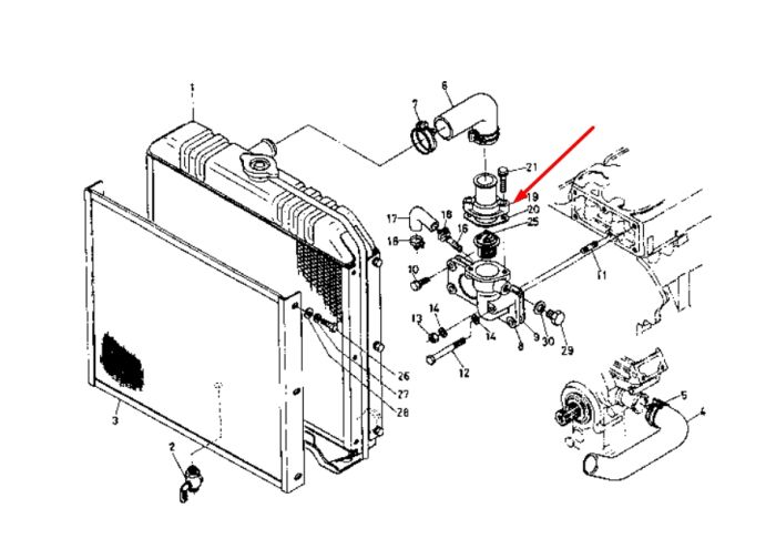 Kubota 15321-73262 Кришка термостата для V1702