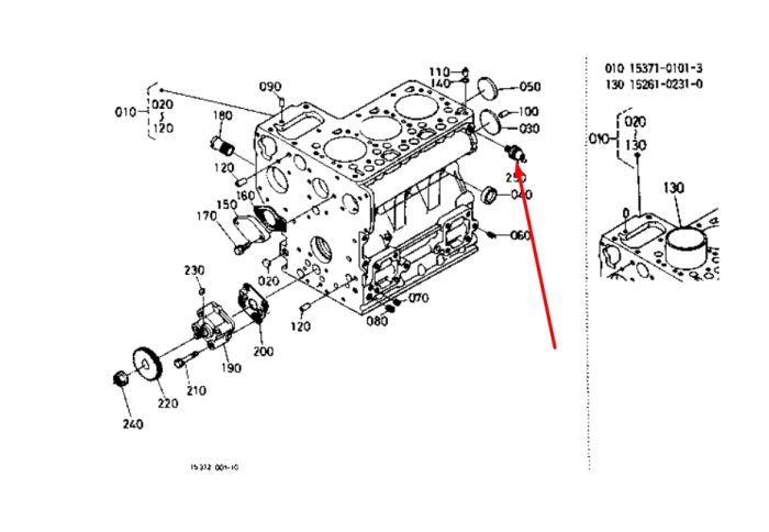 Kubota 15841-39010 Датчик тиску для V2403, V2203, Z402