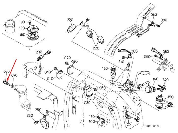 Kubota 16415-83040 Датчик температури V1903, V2203