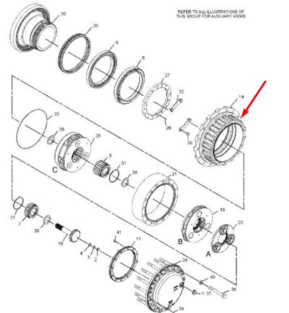 169-5608 Ступиця редуктора ходу CAT 322C/324D
