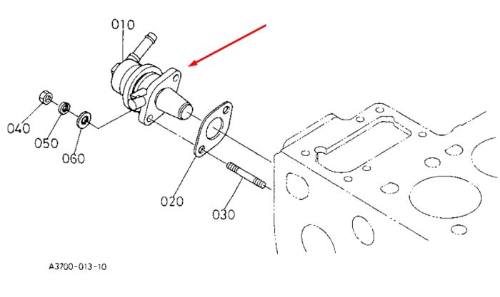Kubota 17121-52030 Насос підкачування палива для D1403