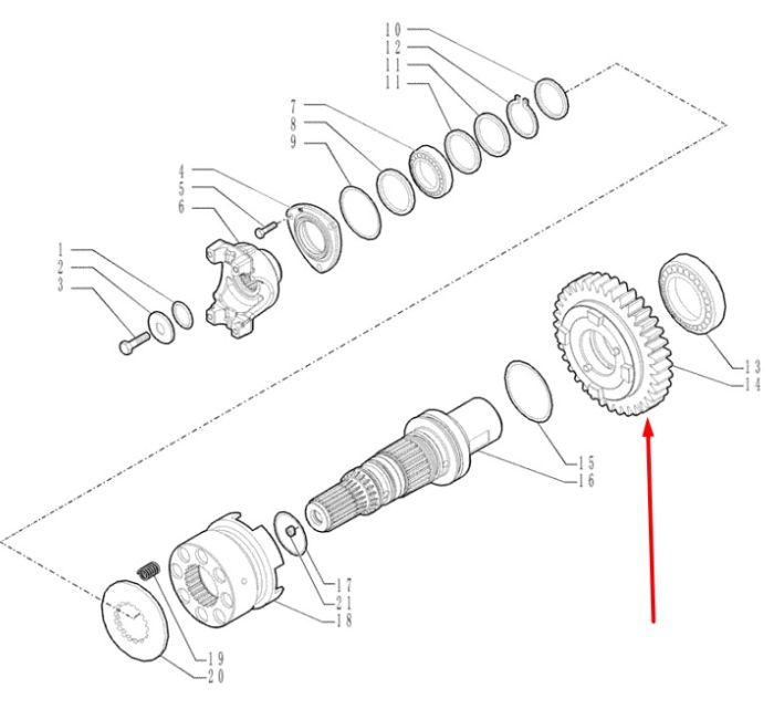 17206298 Шестерня муфти КПП Z36 VOLVO BL61PLUS, BL71PLUS