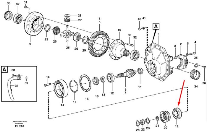 17264219 Кільце ущільнювальне, сальник VOLVO L150E, L180G