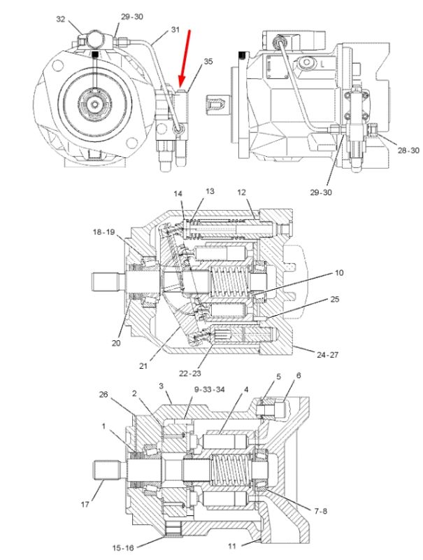 Caterpillar 1730640 Клапан регулювання тиску насоса