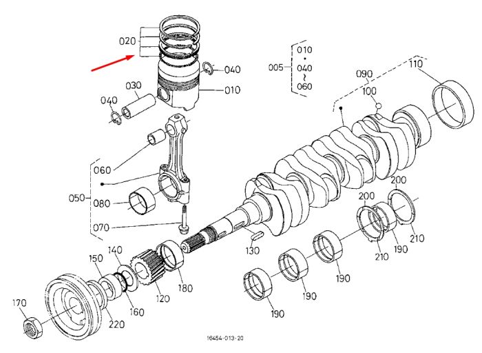 Kubota 17331-21090 Кільця поршневі +0.50 для D1462, D1703, V2203