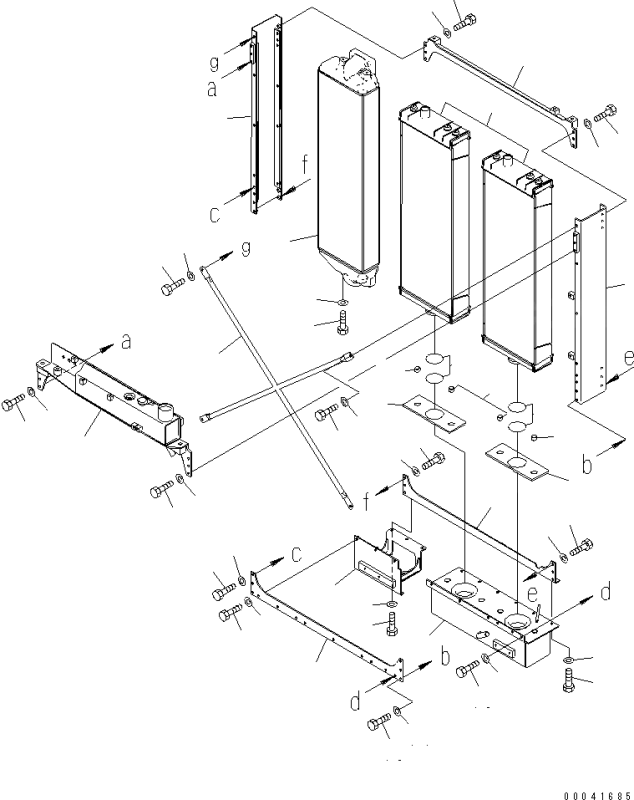 17A-03-41121 Радіатор інтеркулера KOMATSU D155A-6