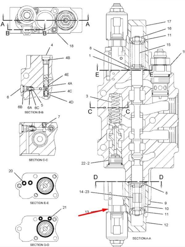 Caterpillar 1854254 Блок електромагнітного клапана 12V