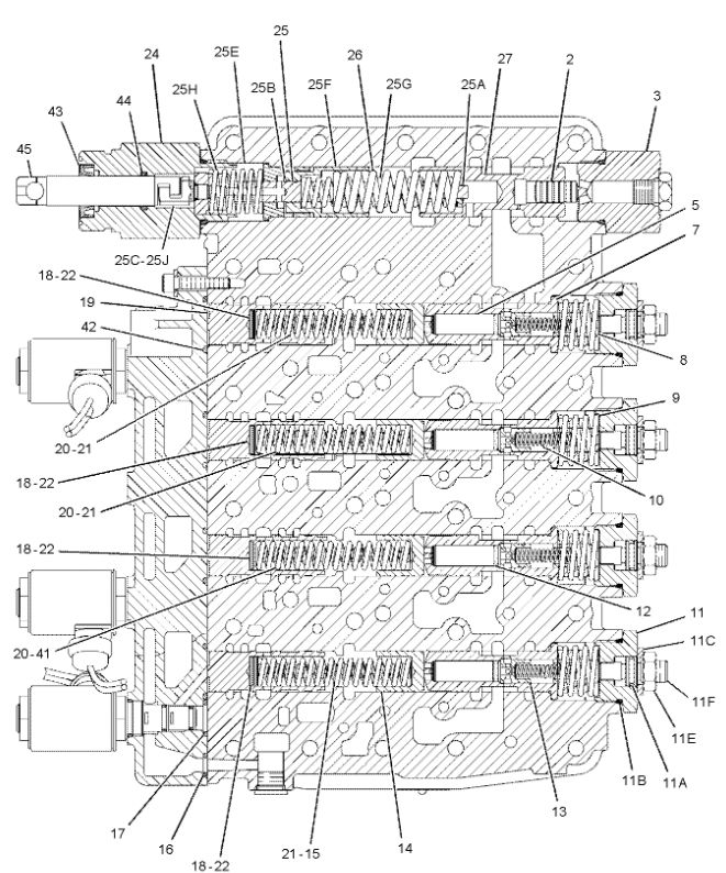 Caterpillar 1861525 Електромагнітний клапан, соленоїд 24V