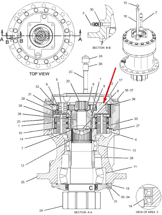 191-2579 Водило планетарної передачі редуктора Caterpillar 325D/329D