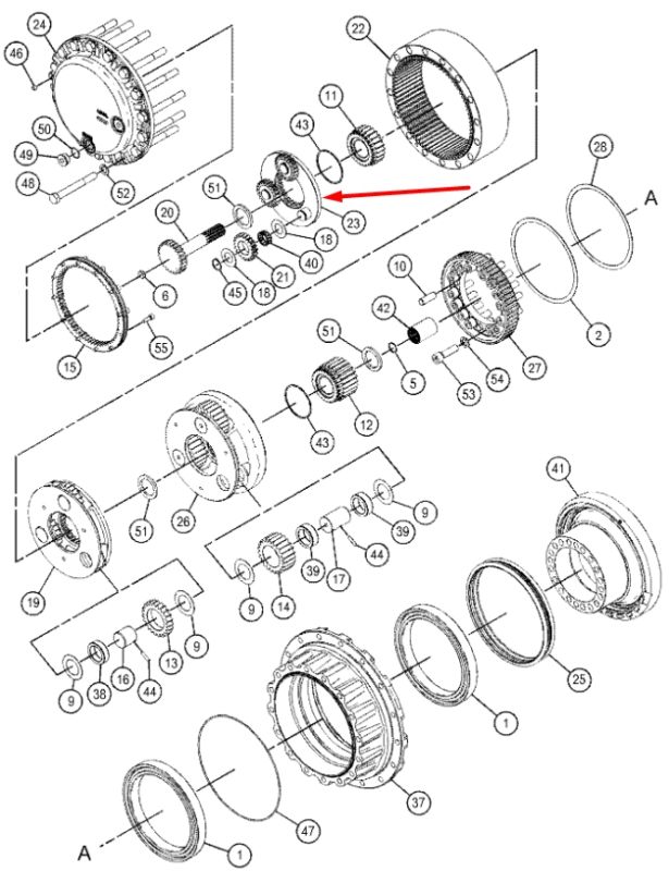 191-2678 Перша планетарна передача Caterpillar 322, 324, 326