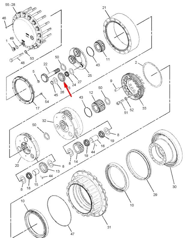 191-2684 Шестерня сателіт першого ступеня редукора CAT 325
