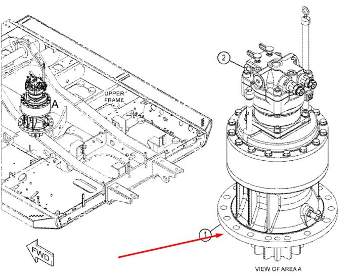 191-2693 Редуктор поворота Caterpillar CAT C7.1, 3126, C7, C-7, 3126B