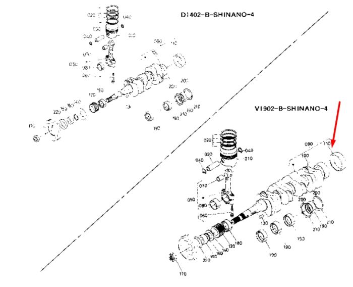 Kubota 1G911-05203 Втулка під сальник коленвала D1703, D1503