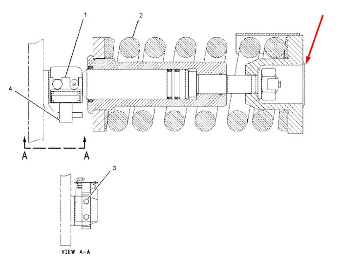 Caterpillar 1941127 Натягувач гусениці для 322C
